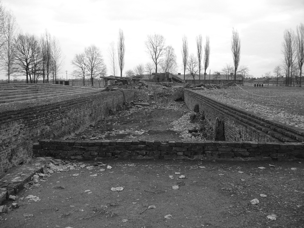 KL Auschwitz II-Birkenau: This is the changing room, where arrivals would be given a bar of soap and a towel before going into the gas chamber for a 
